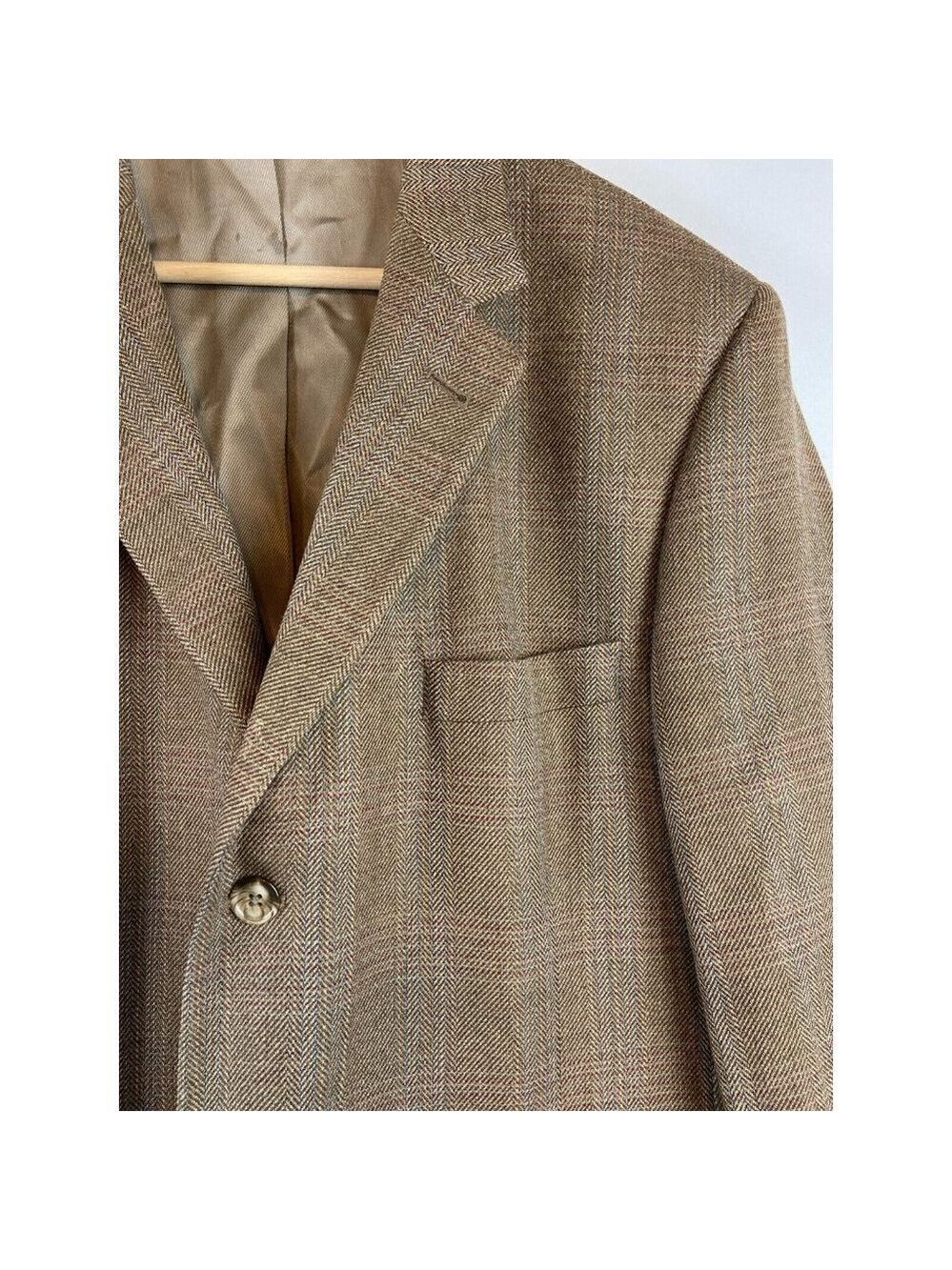 Moores Claiborne Wool Brown Men Vintage Blazer Size 44 R - Picture 10 of 11